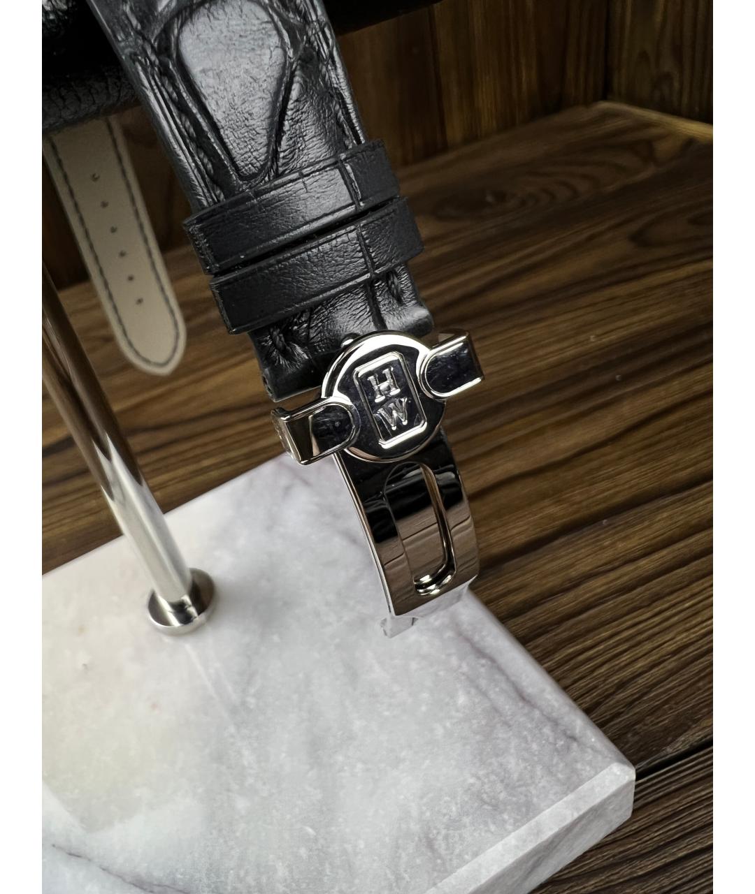 Harry Winston Черные часы из белого золота, фото 9