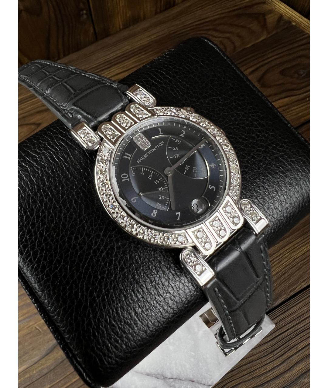 Harry Winston Черные часы из белого золота, фото 3