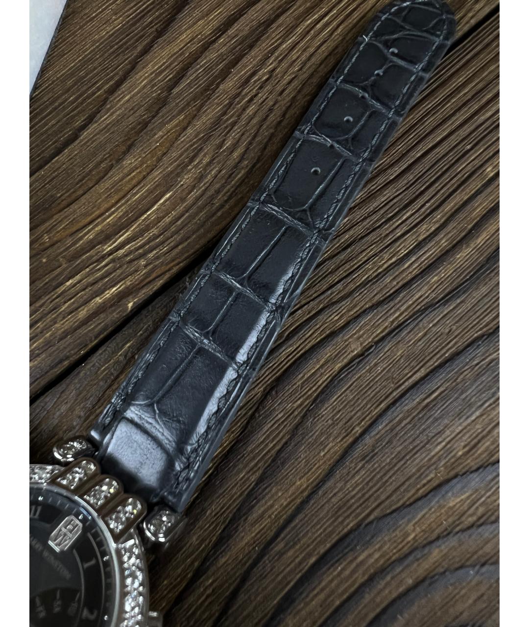 Harry Winston Черные часы из белого золота, фото 8