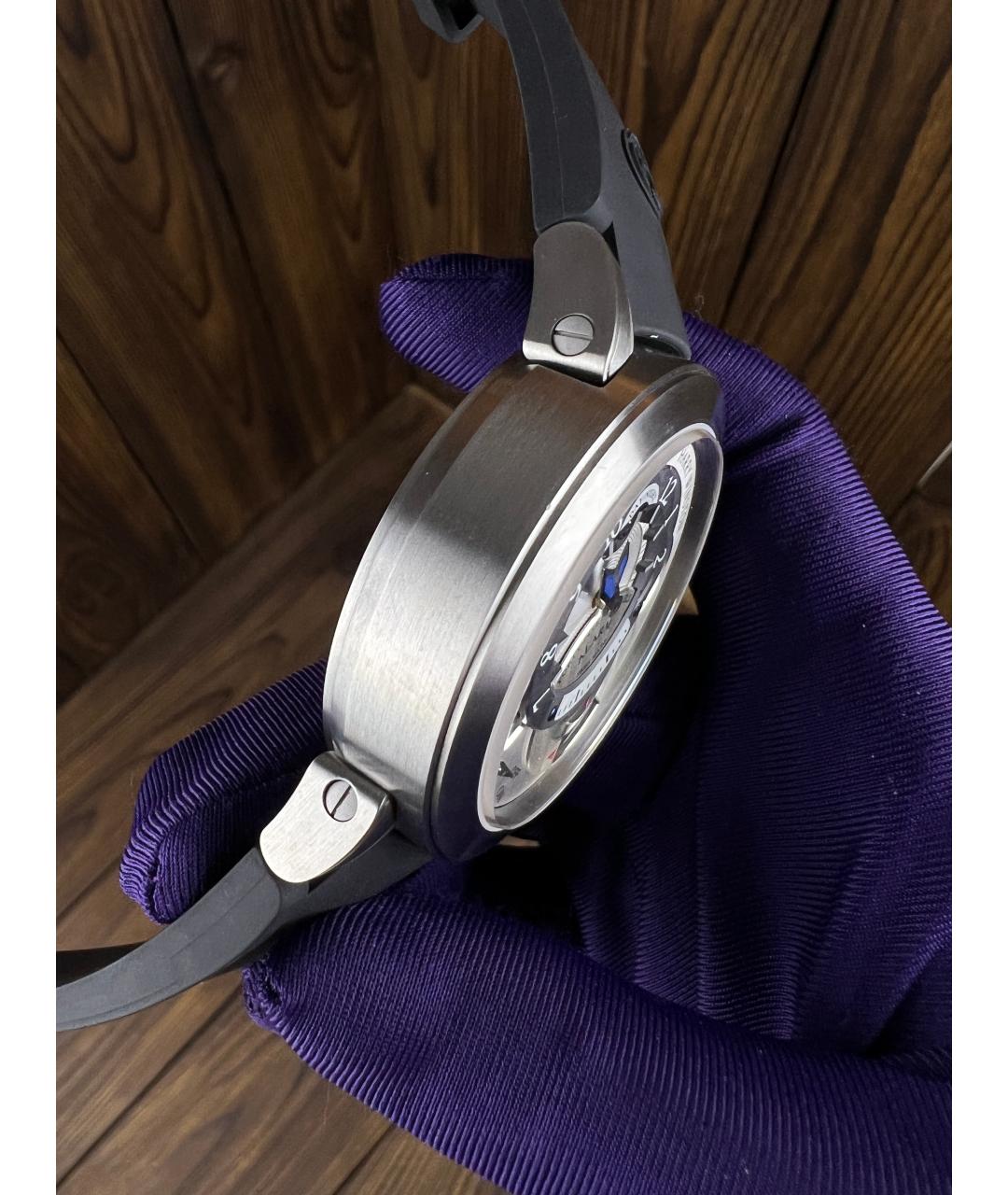 Harry Winston Черные часы из белого золота, фото 5