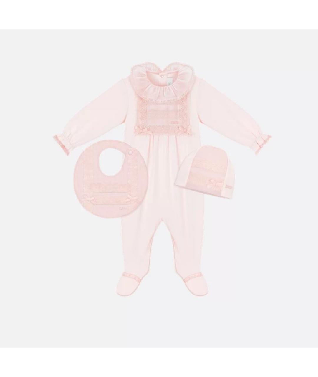 BABY DIOR Розовый хлопковый боди/ползунок, фото 8