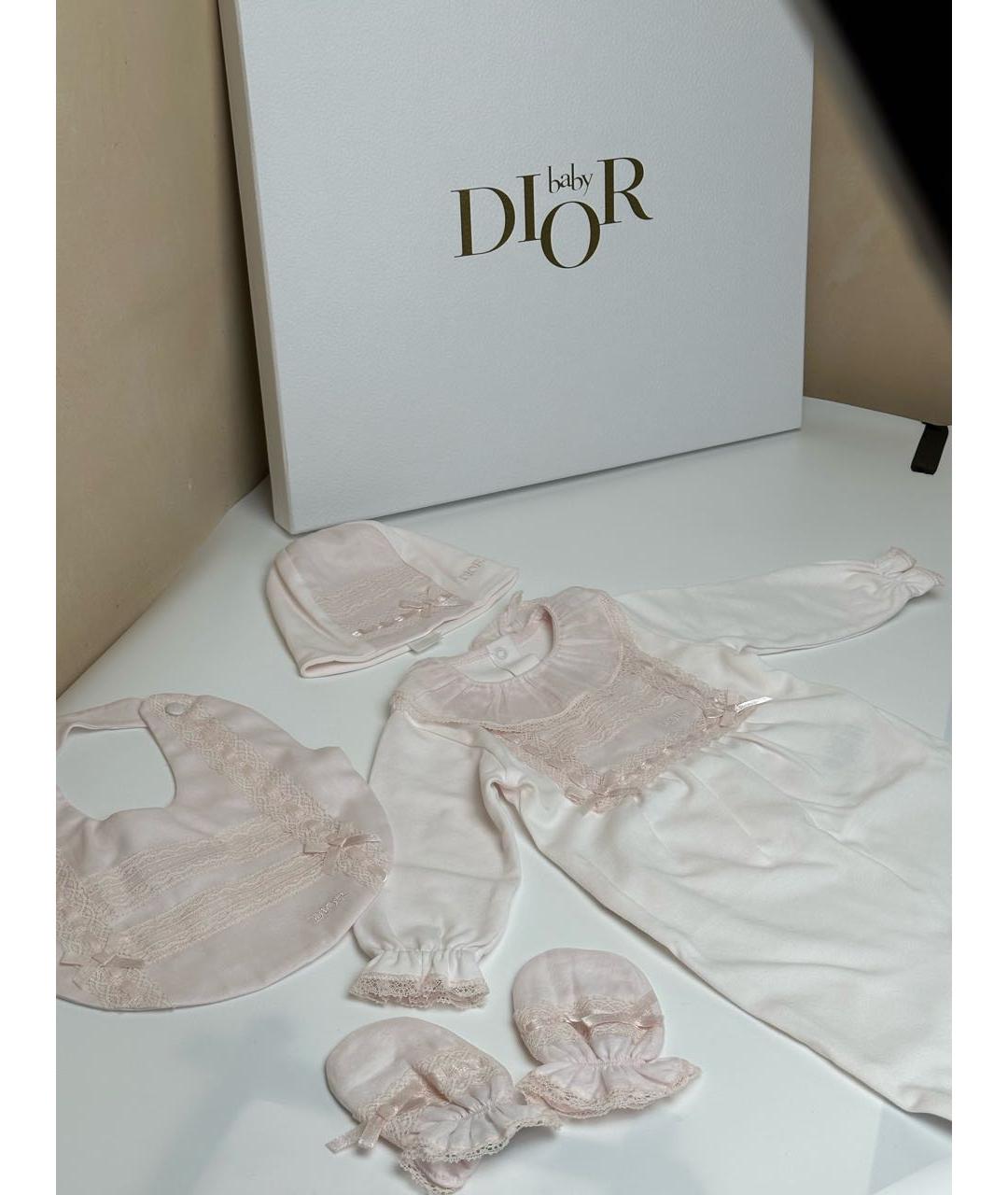 BABY DIOR Розовый хлопковый боди/ползунок, фото 4