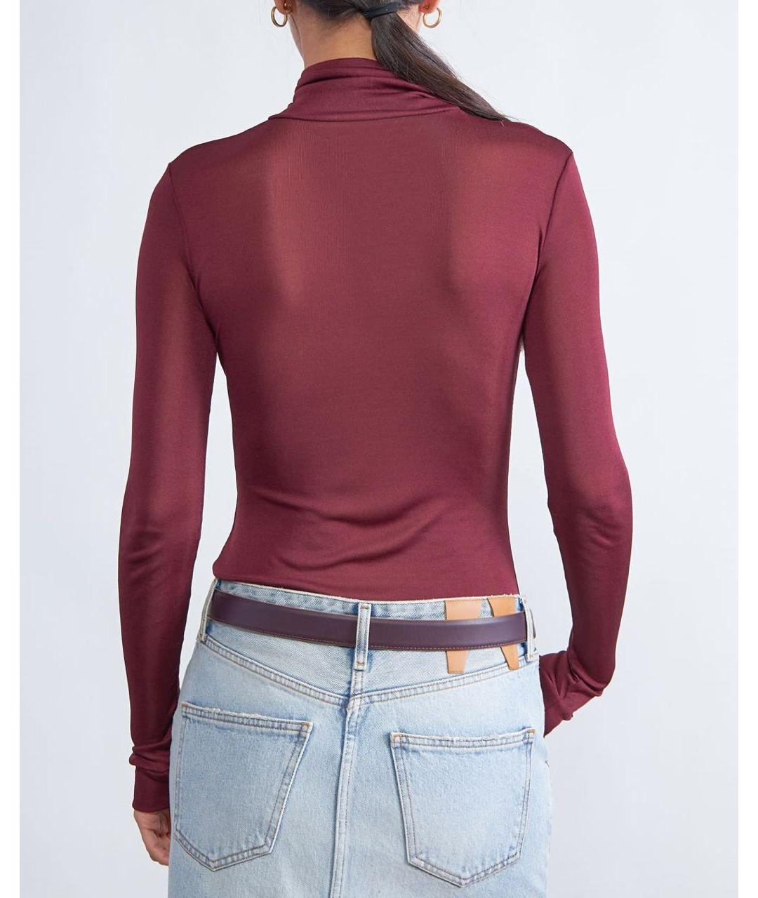 MAISON MARGIELA Бордовое вискозное боди, фото 4