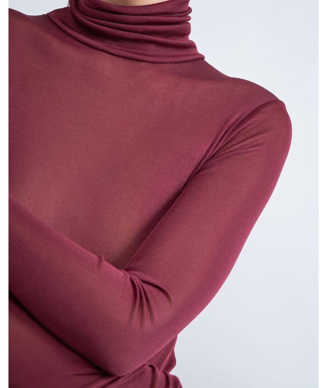 MAISON MARGIELA Бордовое вискозное боди, фото 3