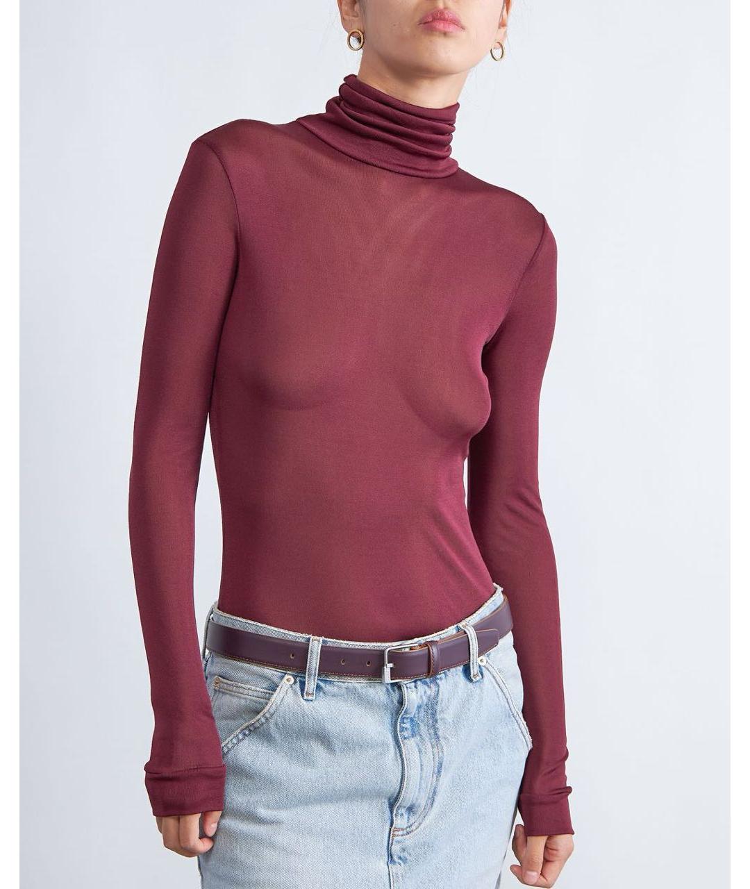 MAISON MARGIELA Бордовое вискозное боди, фото 2