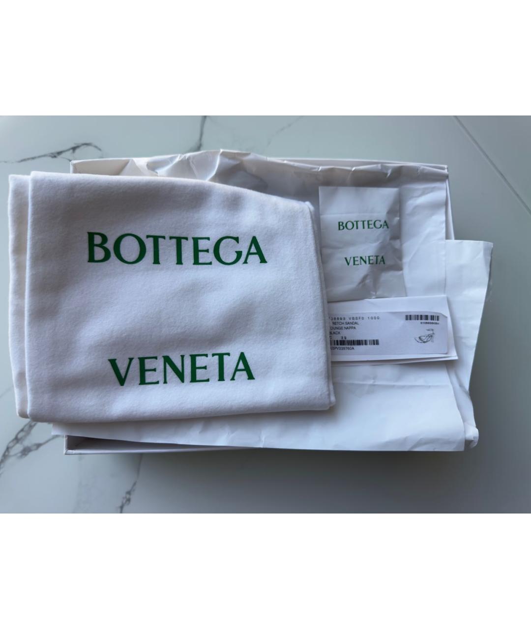 BOTTEGA VENETA Коричневые кожаные босоножки, фото 6
