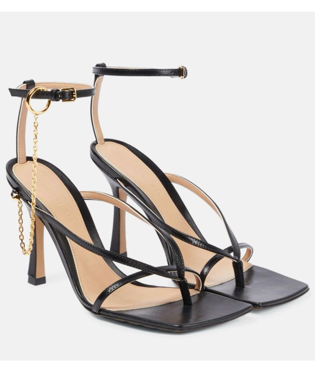 BOTTEGA VENETA Коричневые кожаные босоножки, фото 2