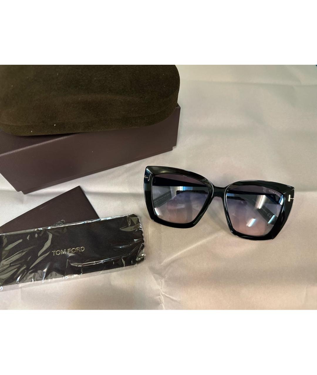 TOM FORD Черные пластиковые солнцезащитные очки, фото 4