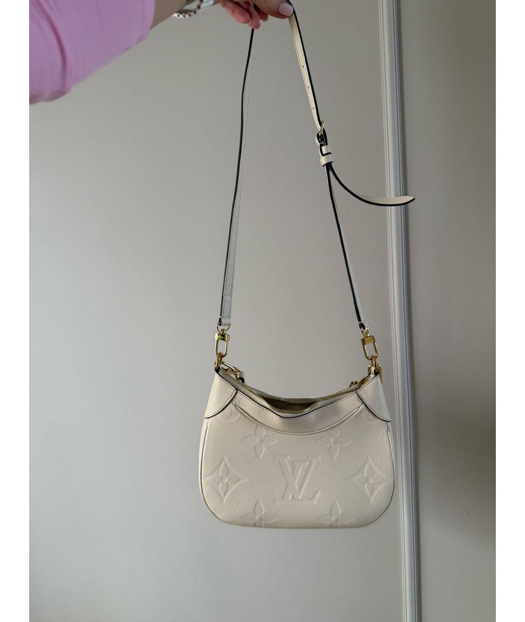 LOUIS VUITTON Бежевая кожаная сумка с короткими ручками, фото 2