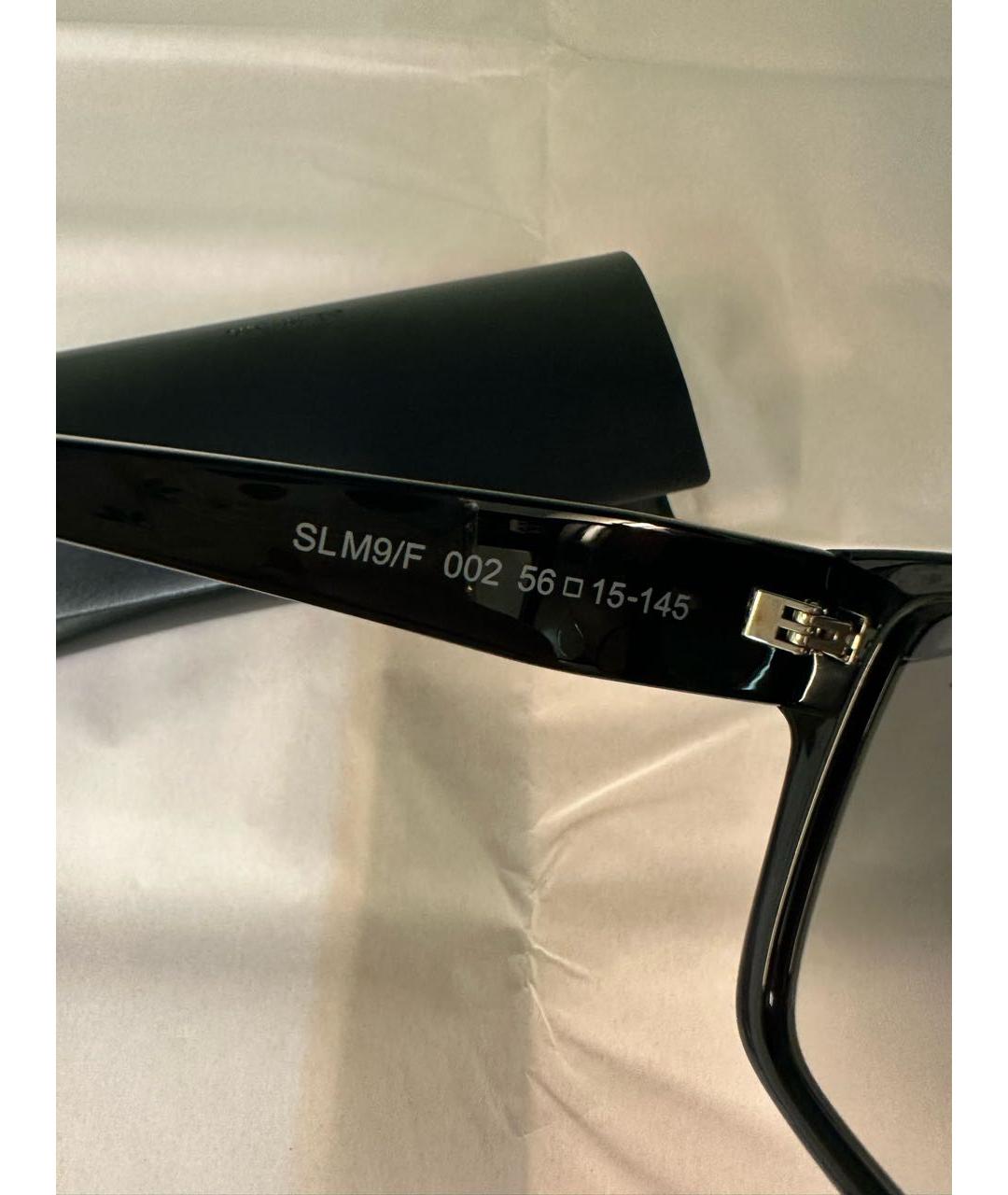 SAINT LAURENT Черные пластиковые солнцезащитные очки, фото 4