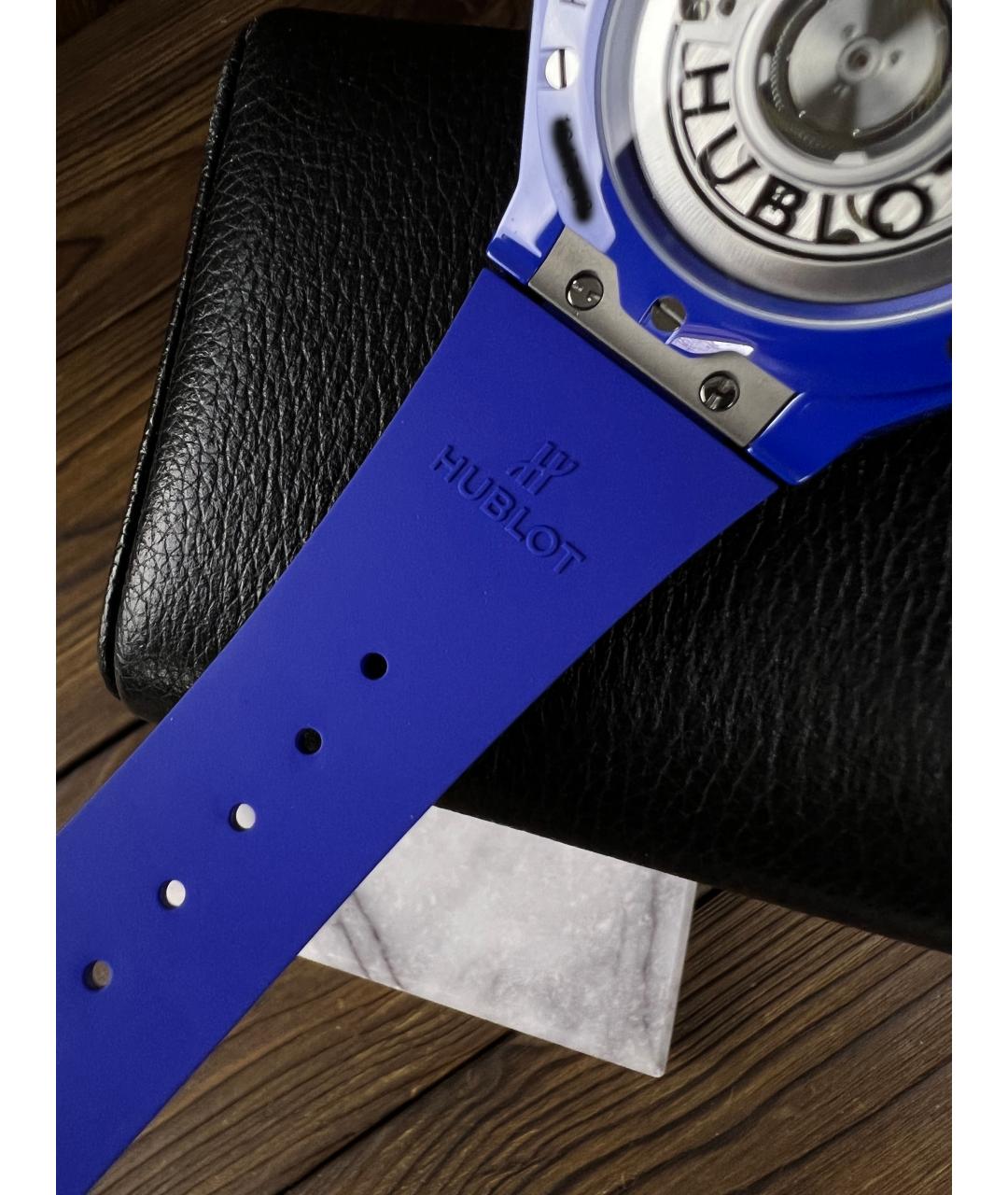 HUBLOT Темно-синие керамические часы, фото 6
