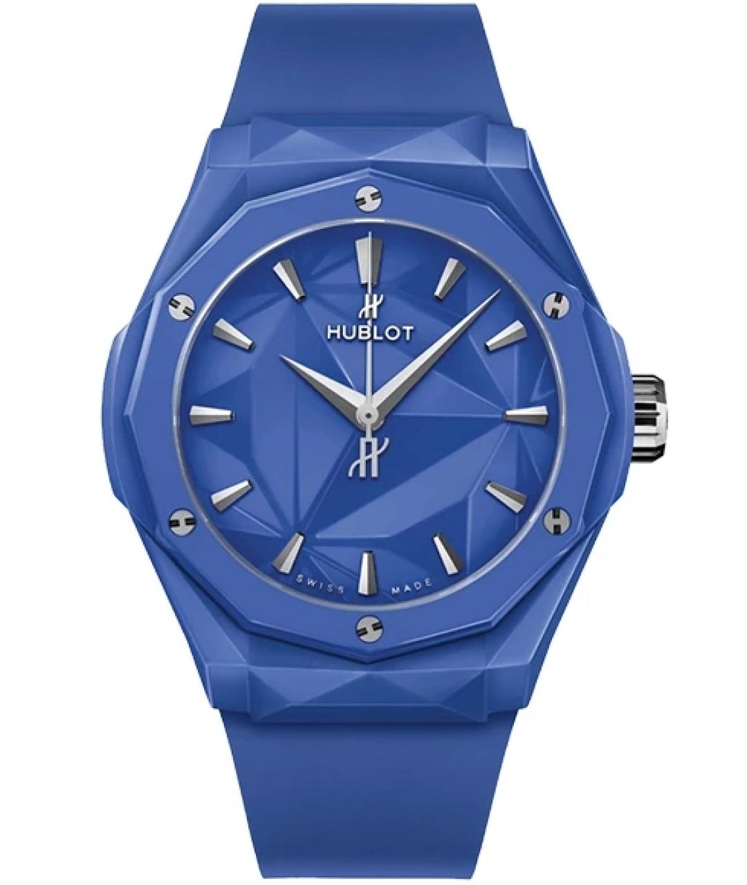 HUBLOT Темно-синие керамические часы, фото 9