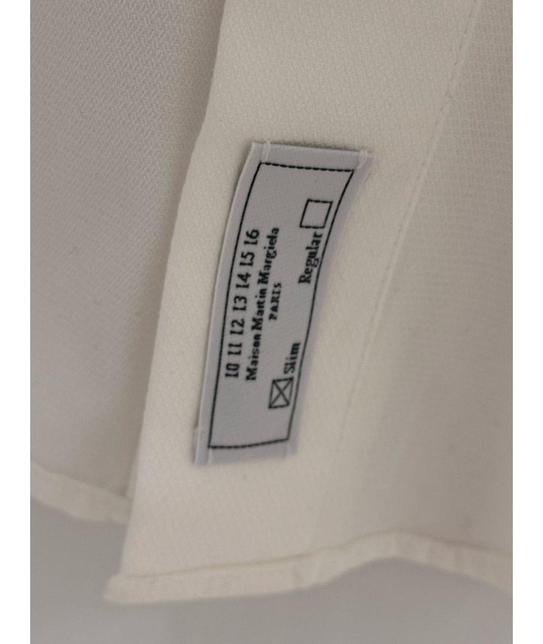 MAISON MARGIELA Белая хлопковая классическая рубашка, фото 6