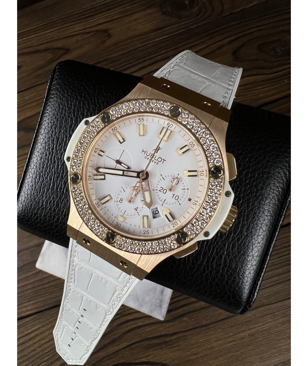 HUBLOT Белые часы из розового золота, фото 3