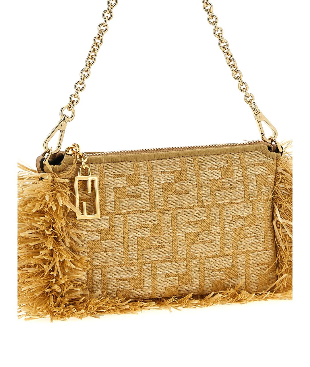 FENDI Бежевая сумка через плечо, фото 4