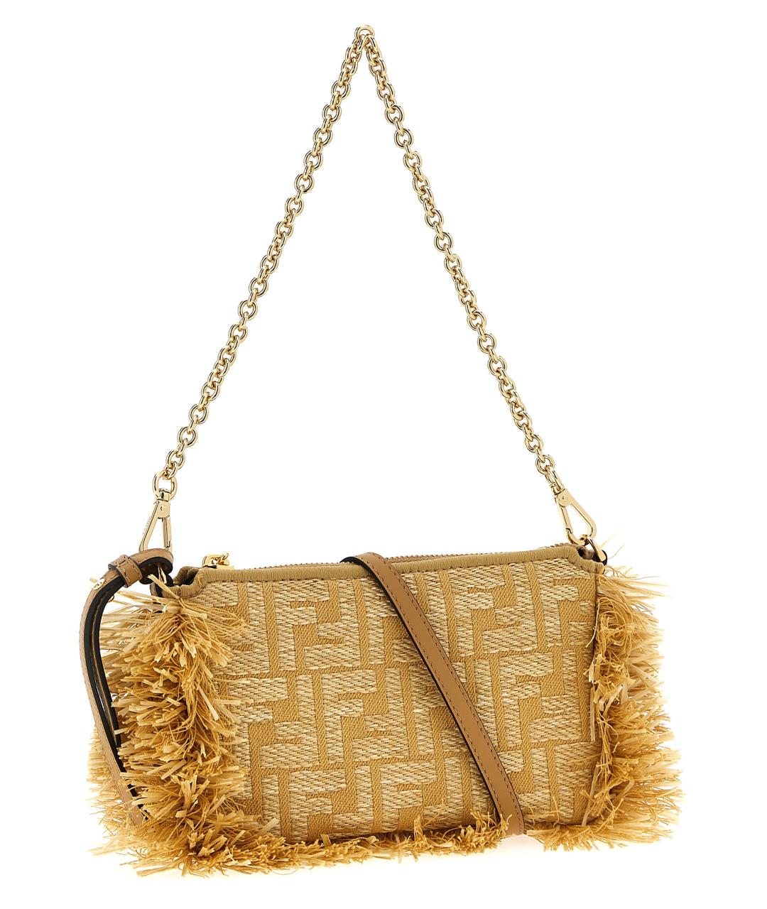FENDI Бежевая сумка через плечо, фото 3