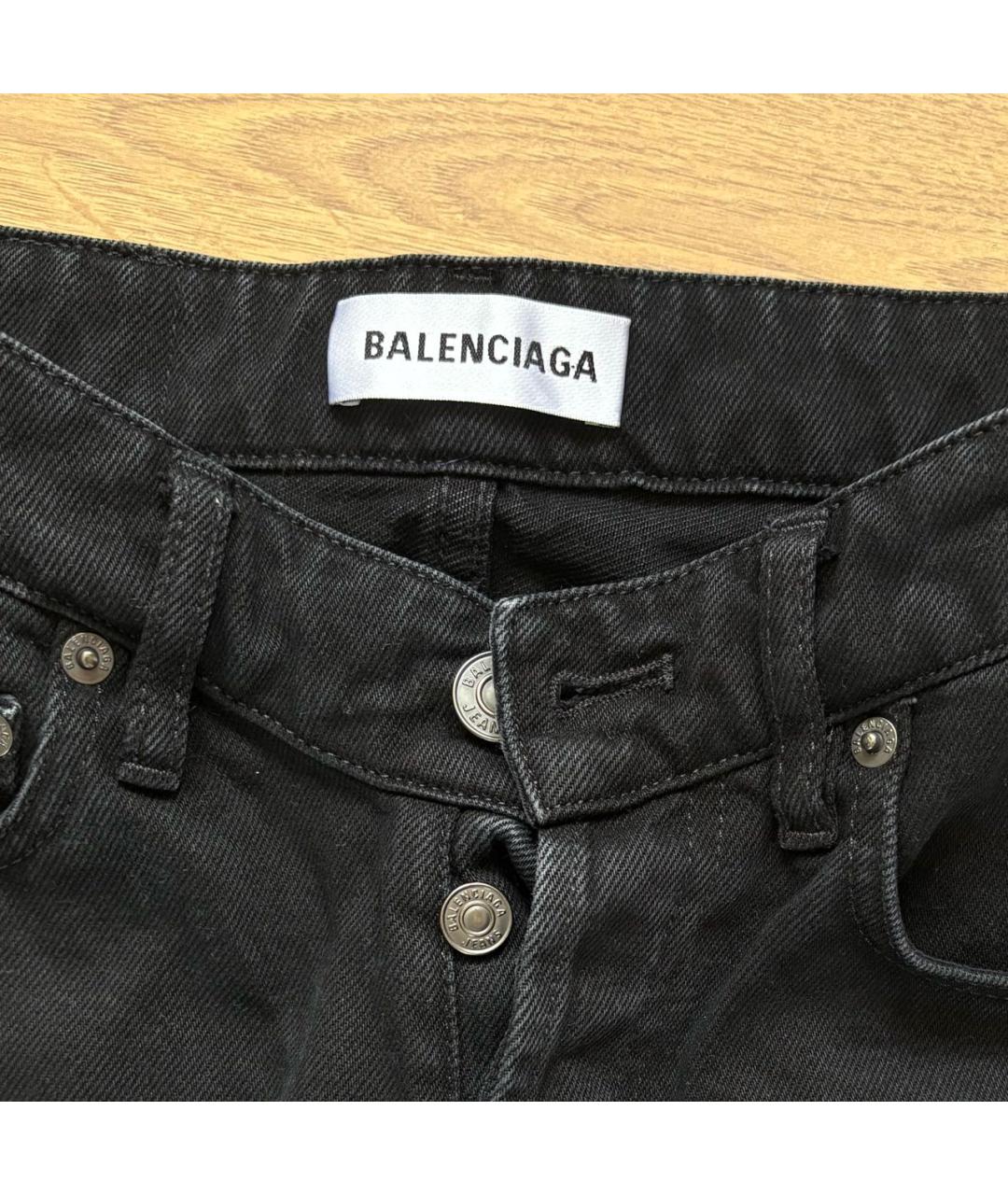 BALENCIAGA Черные хлопковые джинсы слим, фото 3
