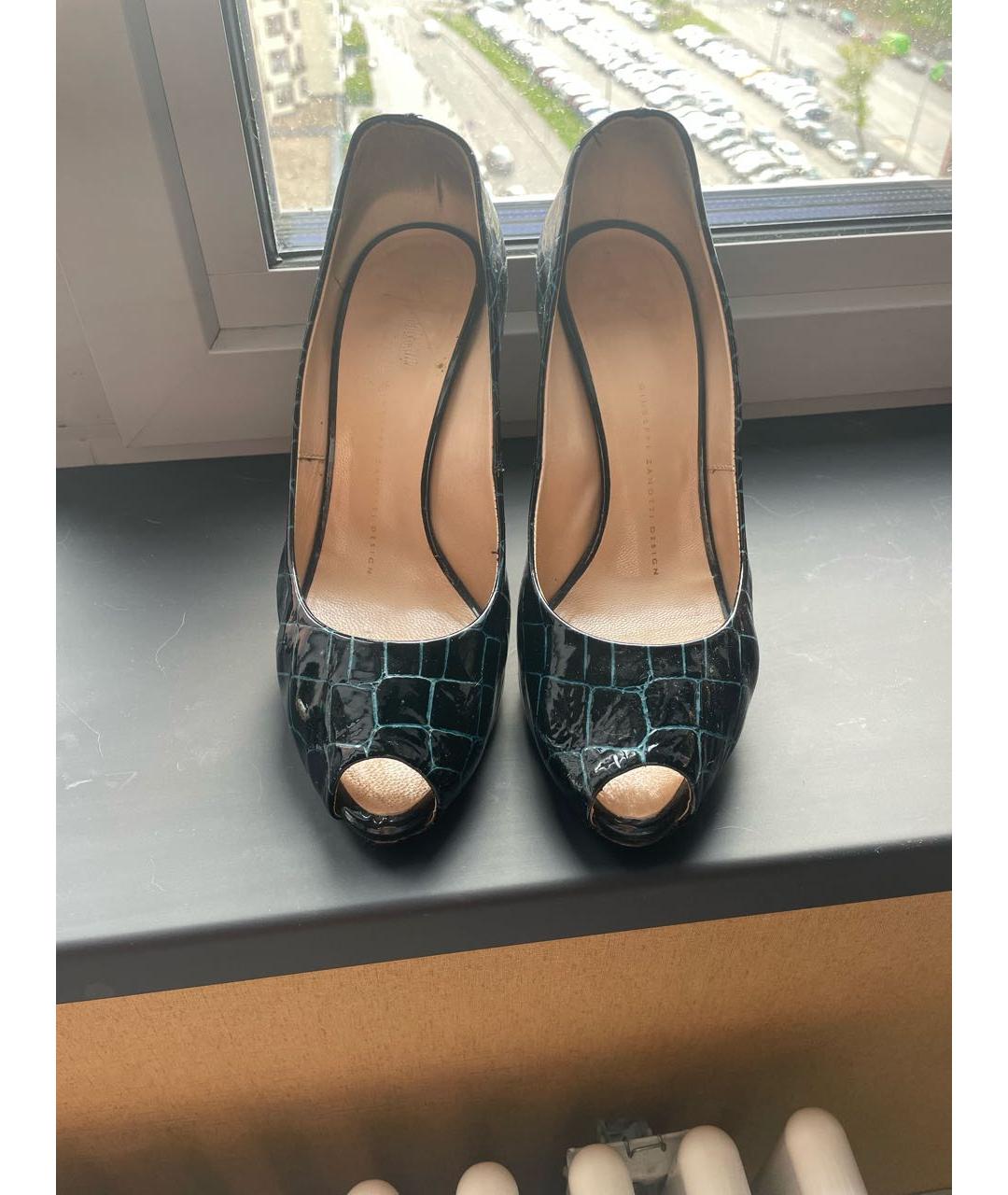 GIUSEPPE ZANOTTI DESIGN Зеленые туфли из лакированной кожи, фото 2