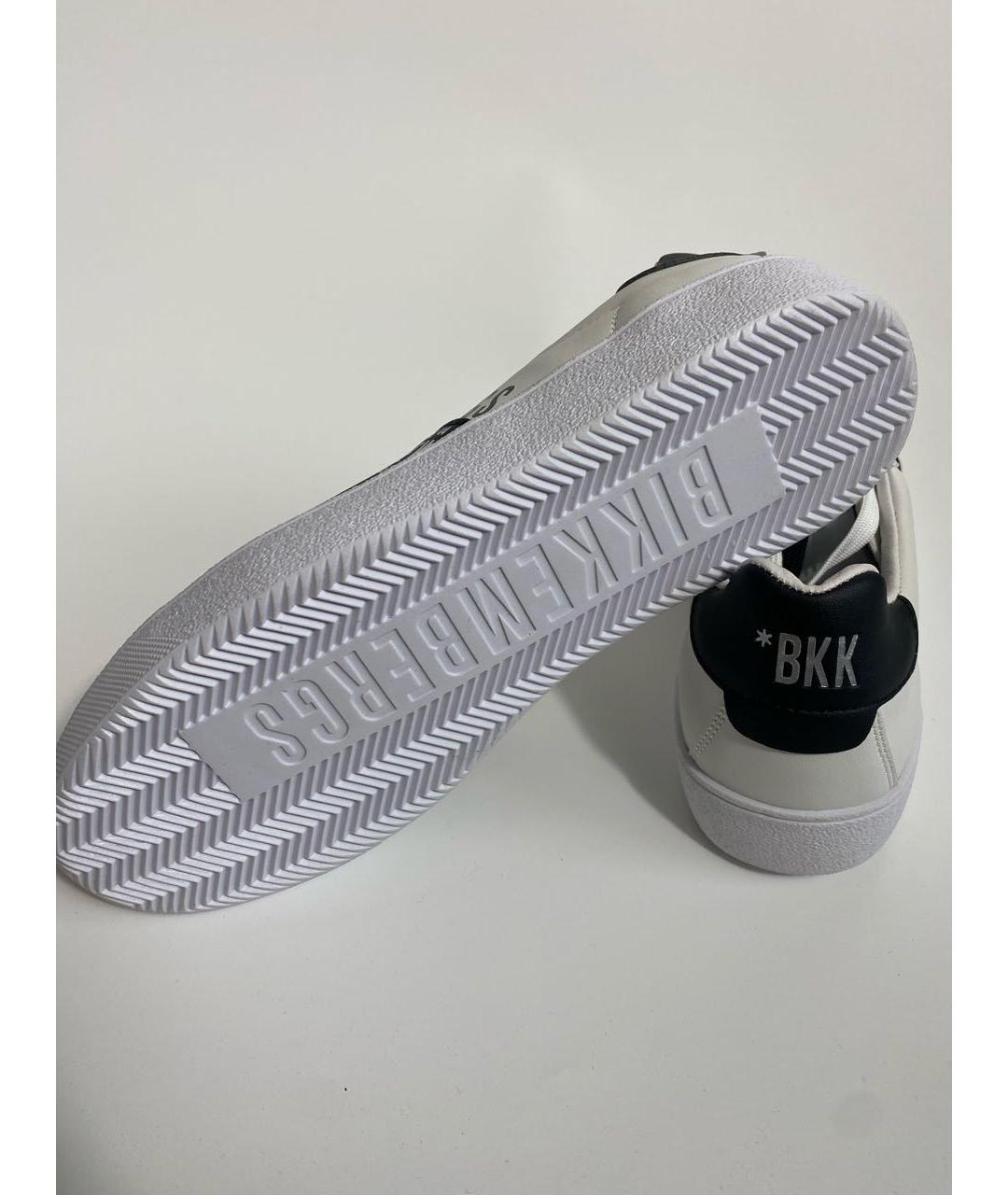 BIKKEMBERGS Черные низкие кроссовки / кеды из искусственной кожи, фото 3