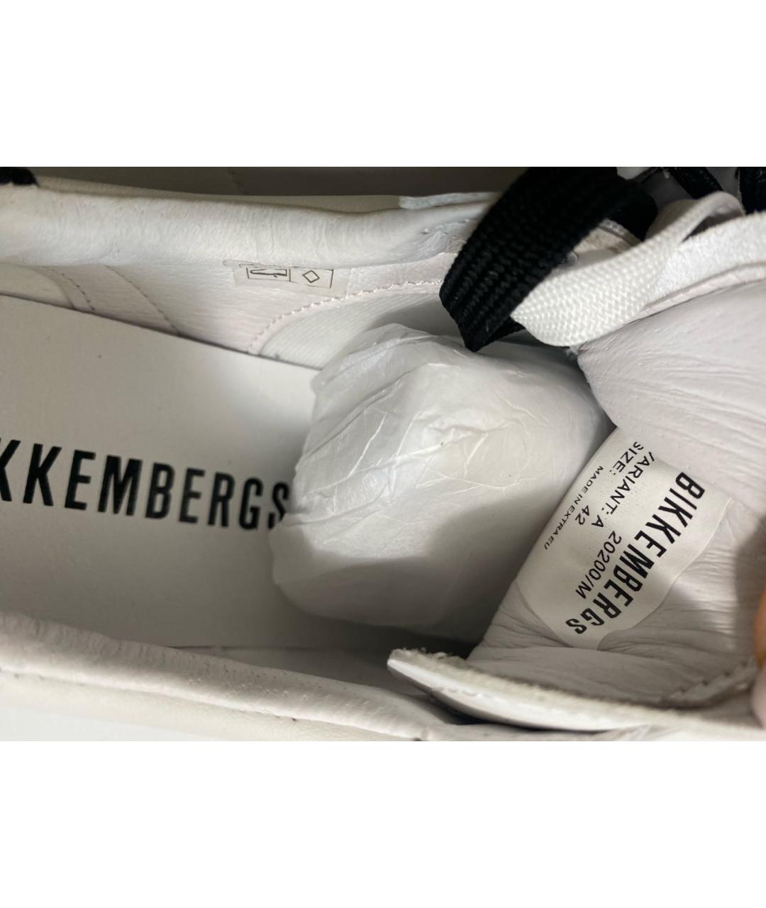 BIKKEMBERGS Черные низкие кроссовки / кеды из искусственной кожи, фото 6