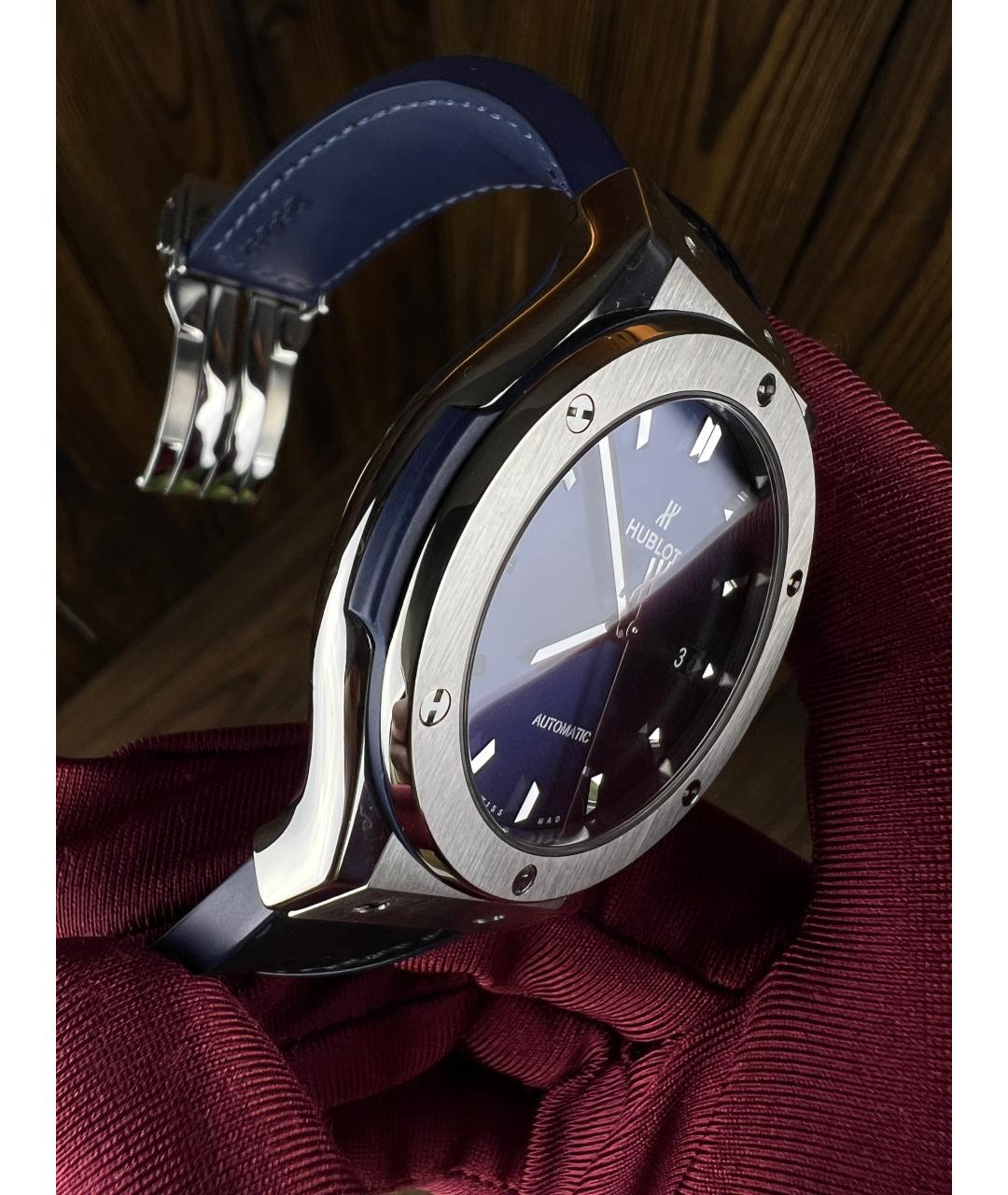 HUBLOT Темно-синие часы, фото 5