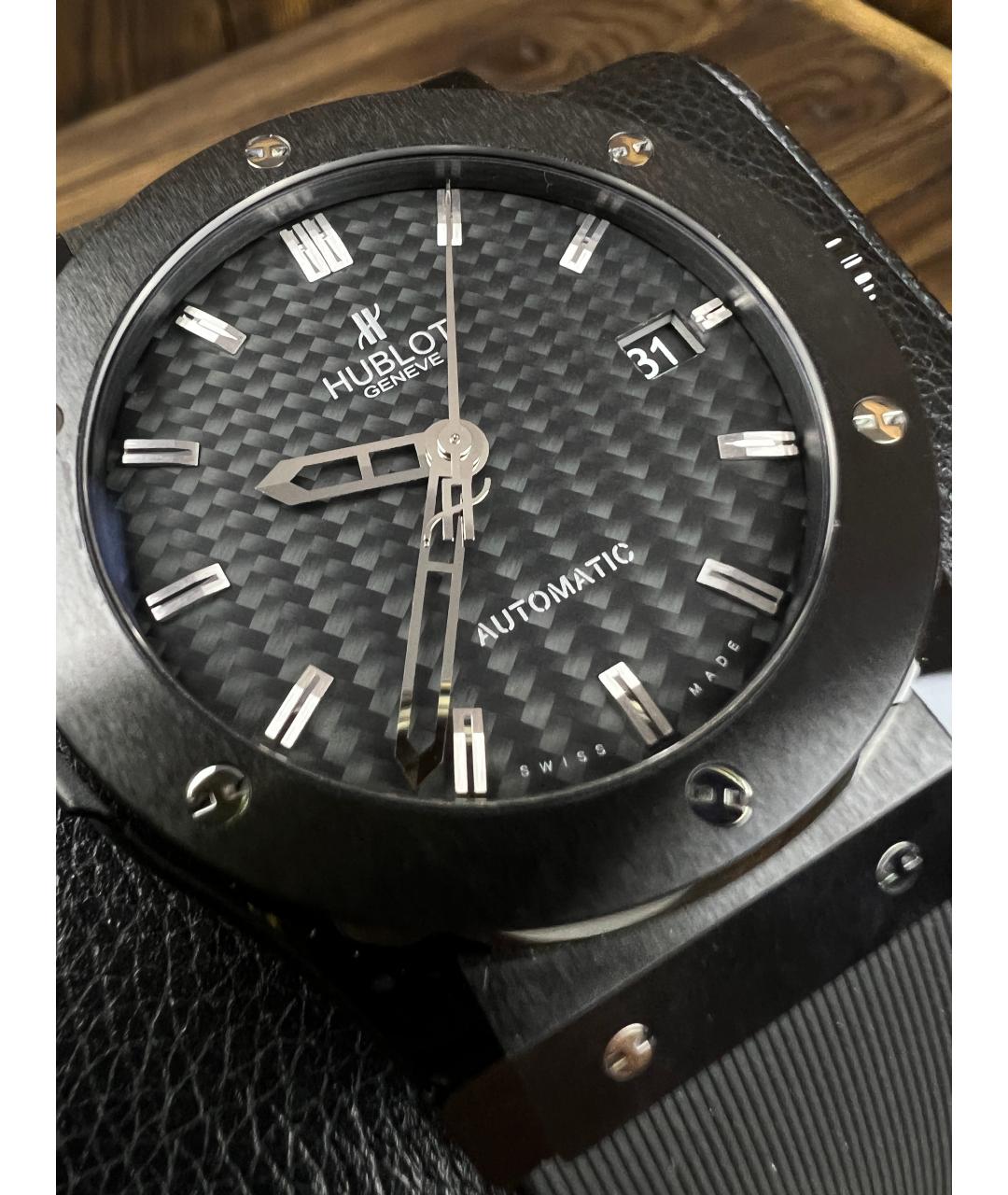HUBLOT Черные керамические часы, фото 3