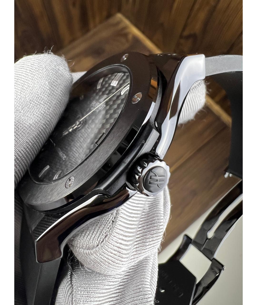 HUBLOT Черные керамические часы, фото 4