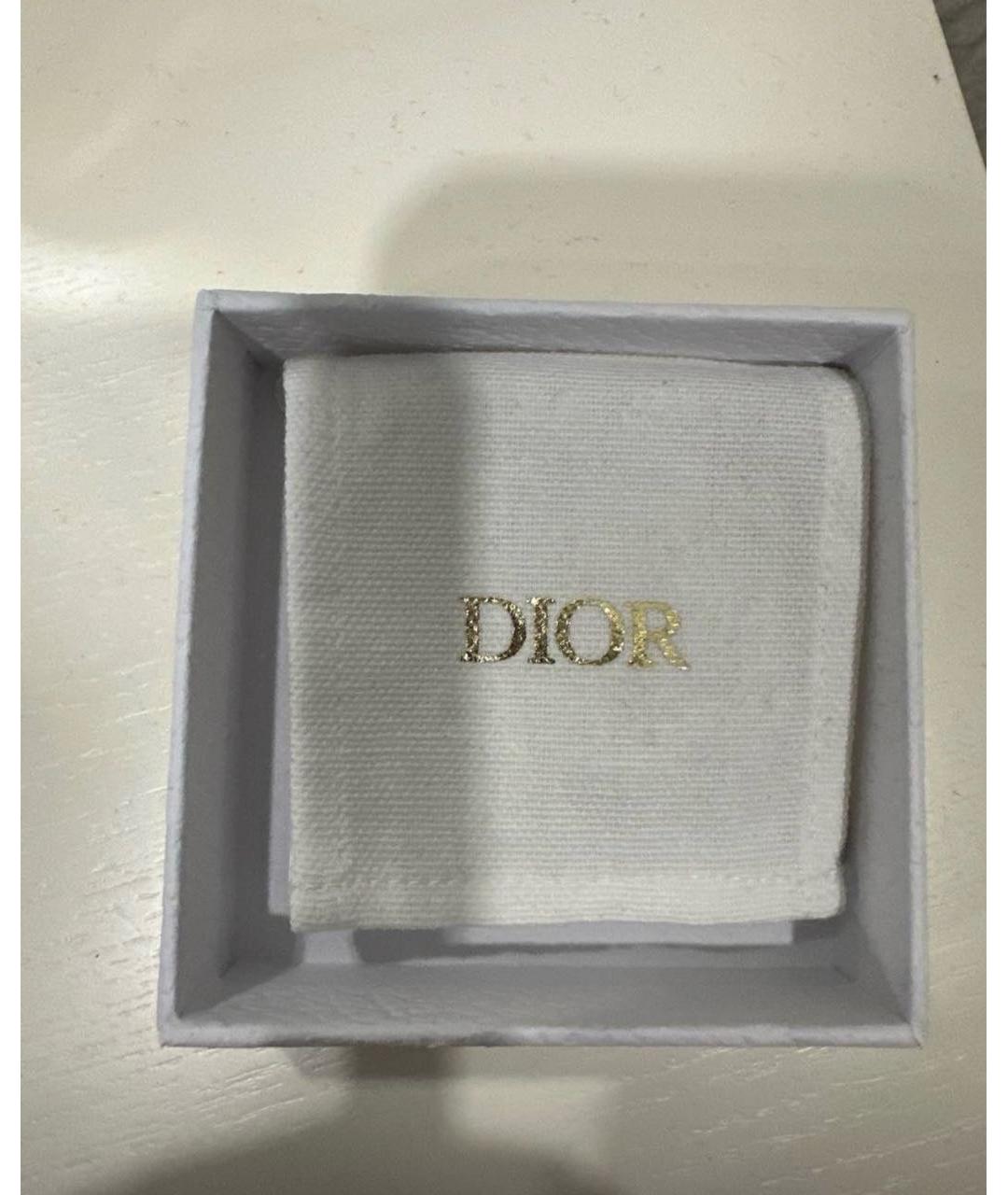 CHRISTIAN DIOR Золотые металлические серьги, фото 5
