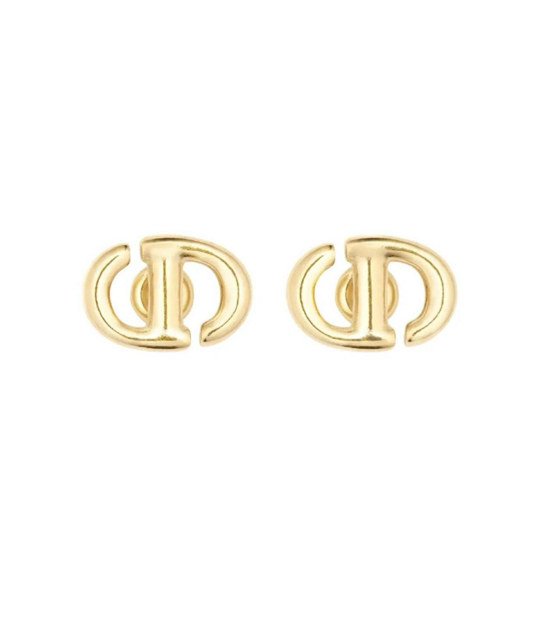 CHRISTIAN DIOR Золотые металлические серьги, фото 1