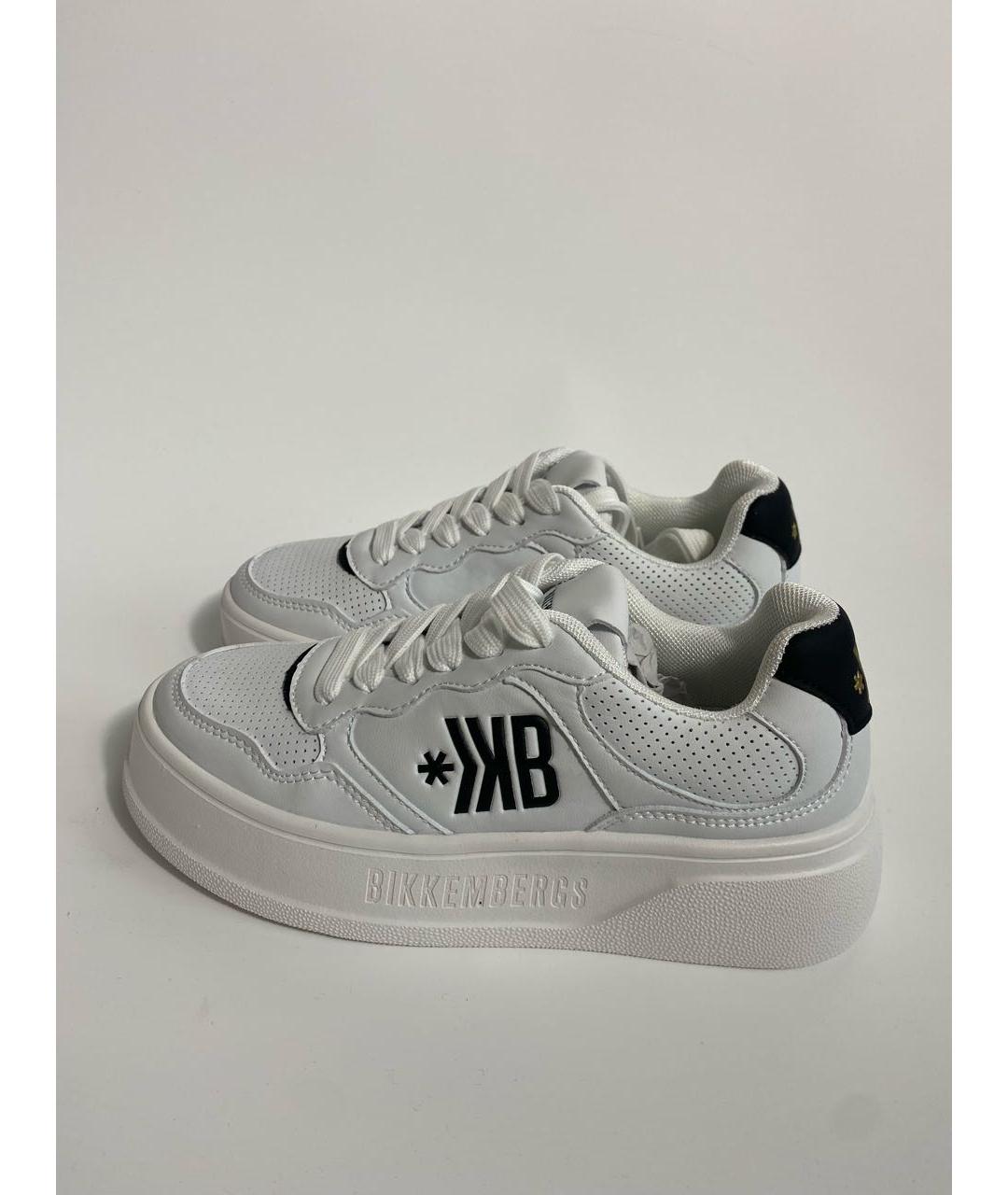 BIKKEMBERGS Белые кроссовки из искусственной кожи, фото 6