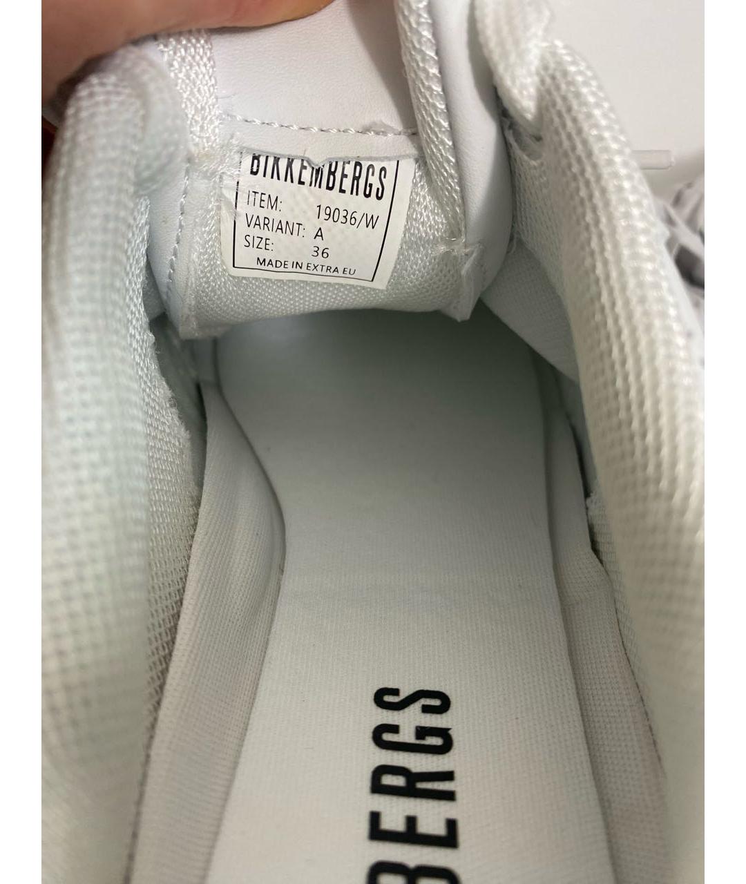 BIKKEMBERGS Белые кроссовки из искусственной кожи, фото 8