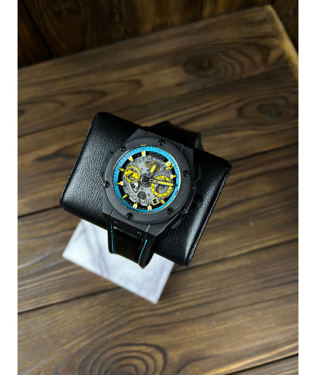 HUBLOT Черные керамические часы, фото 2