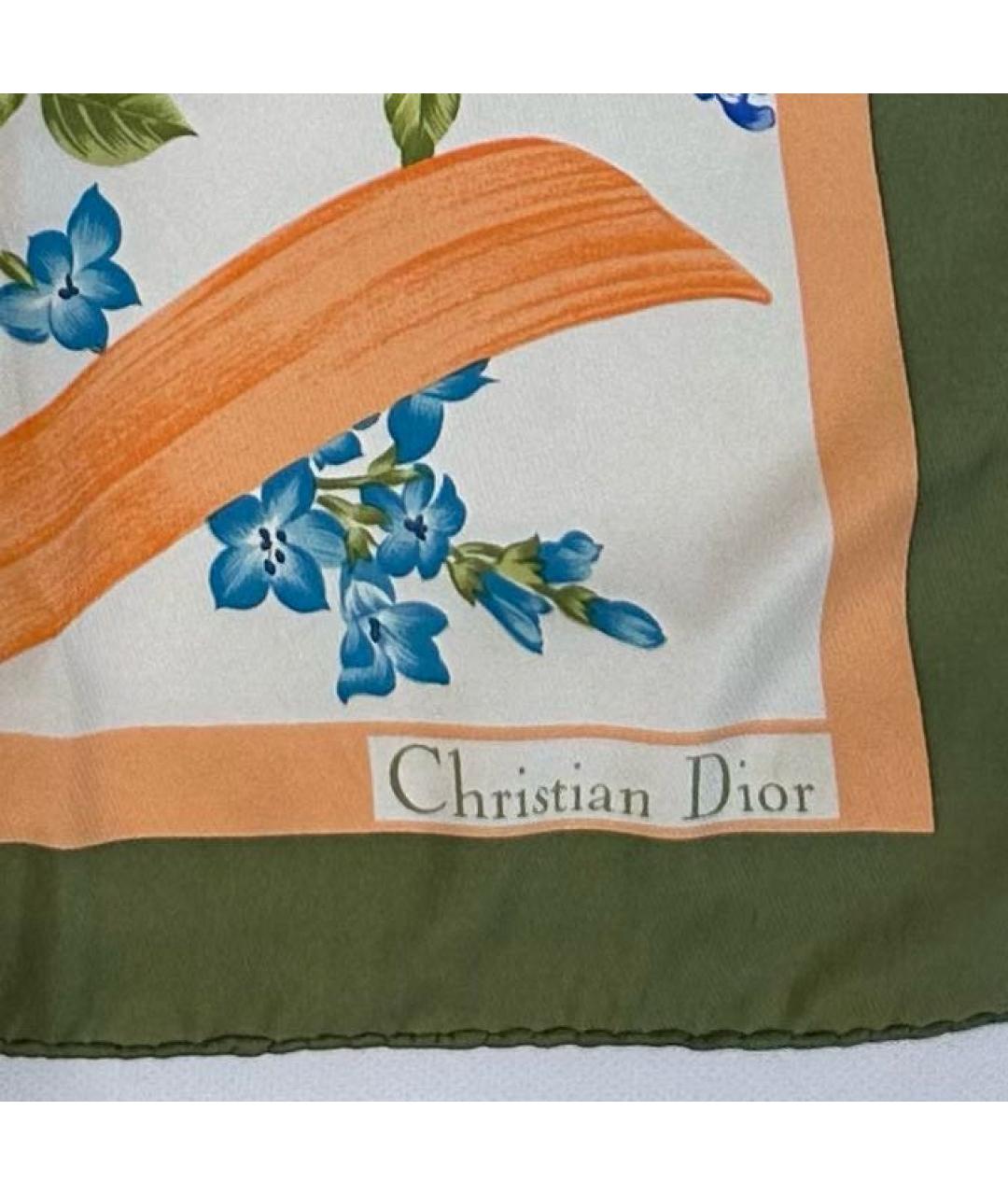 CHRISTIAN DIOR Мульти шелковый платок, фото 3