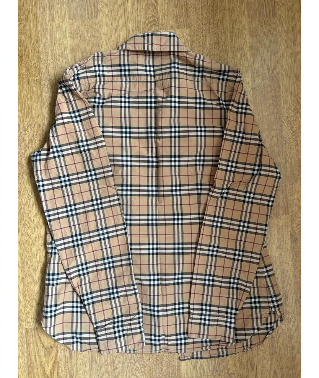 BURBERRY Коричневая хлопковая рубашка, фото 2