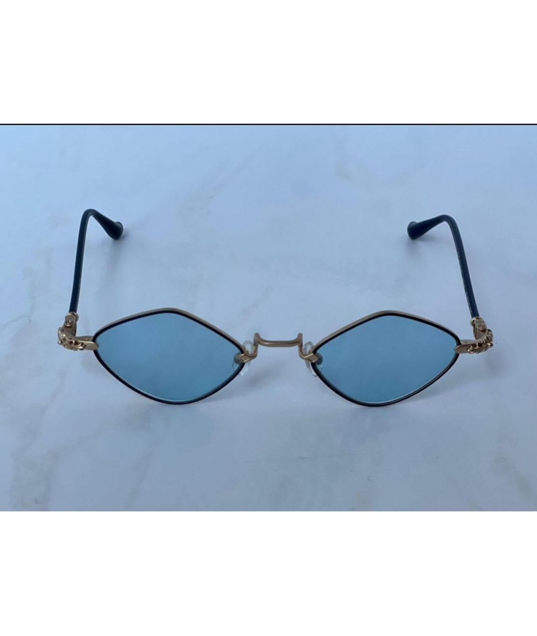 CHROME HEARTS Голубые металлические солнцезащитные очки, фото 2
