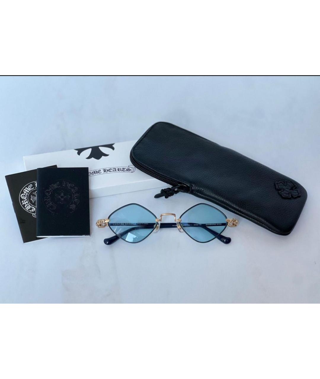 CHROME HEARTS Голубые металлические солнцезащитные очки, фото 4