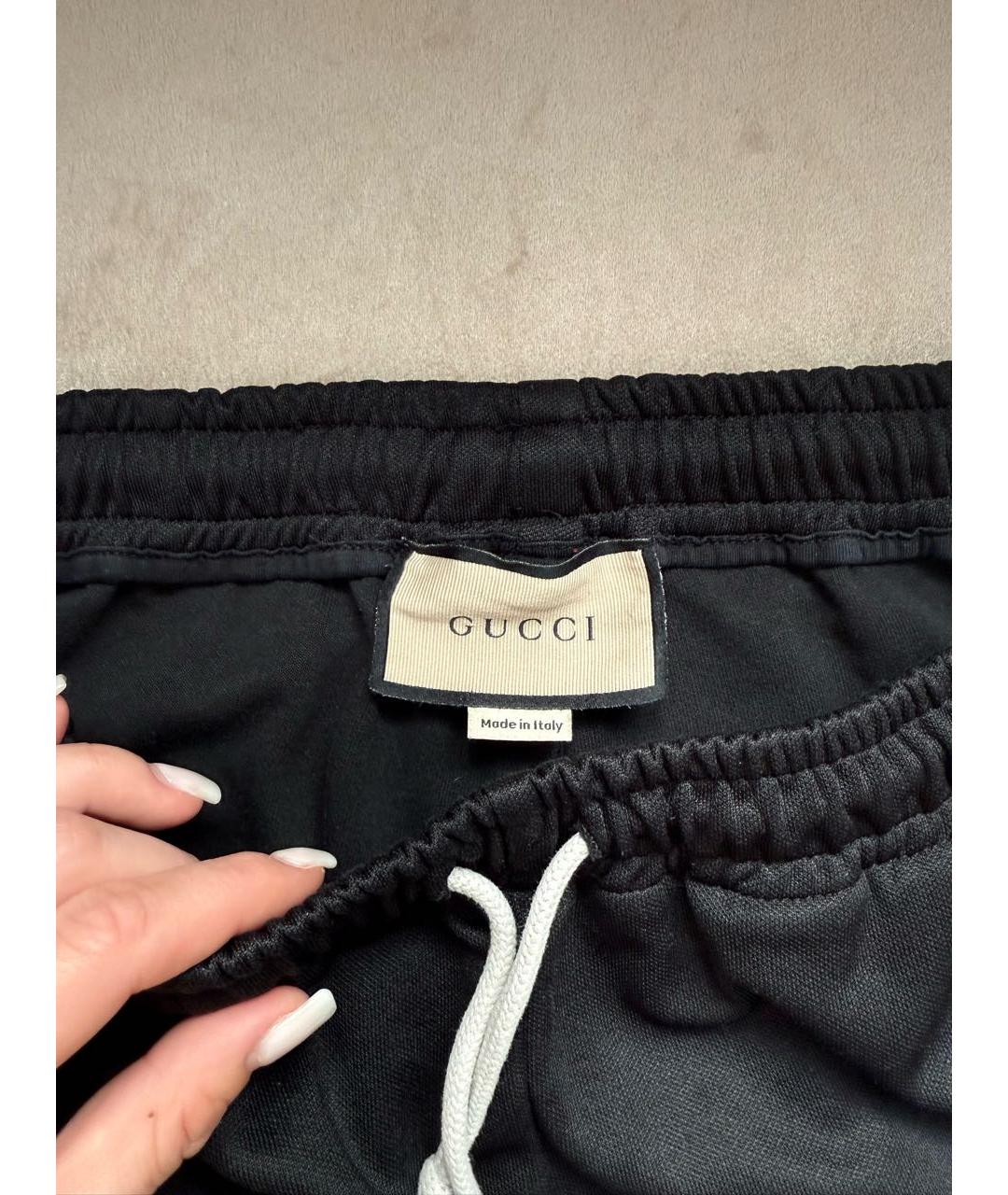 GUCCI Черные хлопковые шорты, фото 5