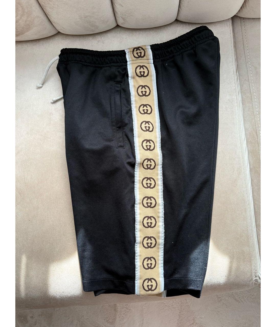 GUCCI Черные хлопковые шорты, фото 4