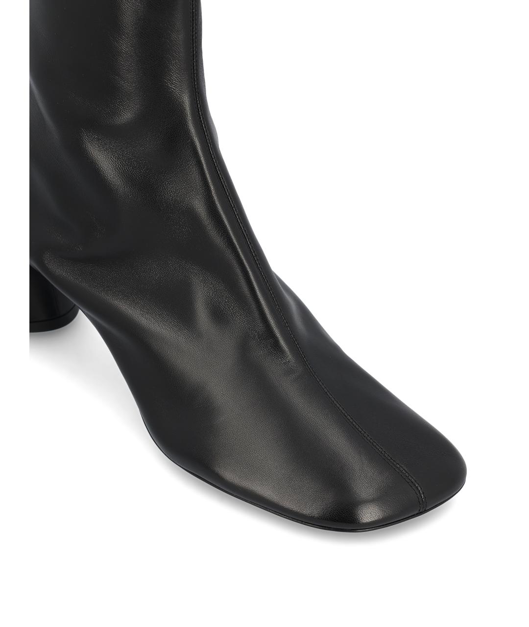BALENCIAGA Черные кожаные полусапоги, фото 3