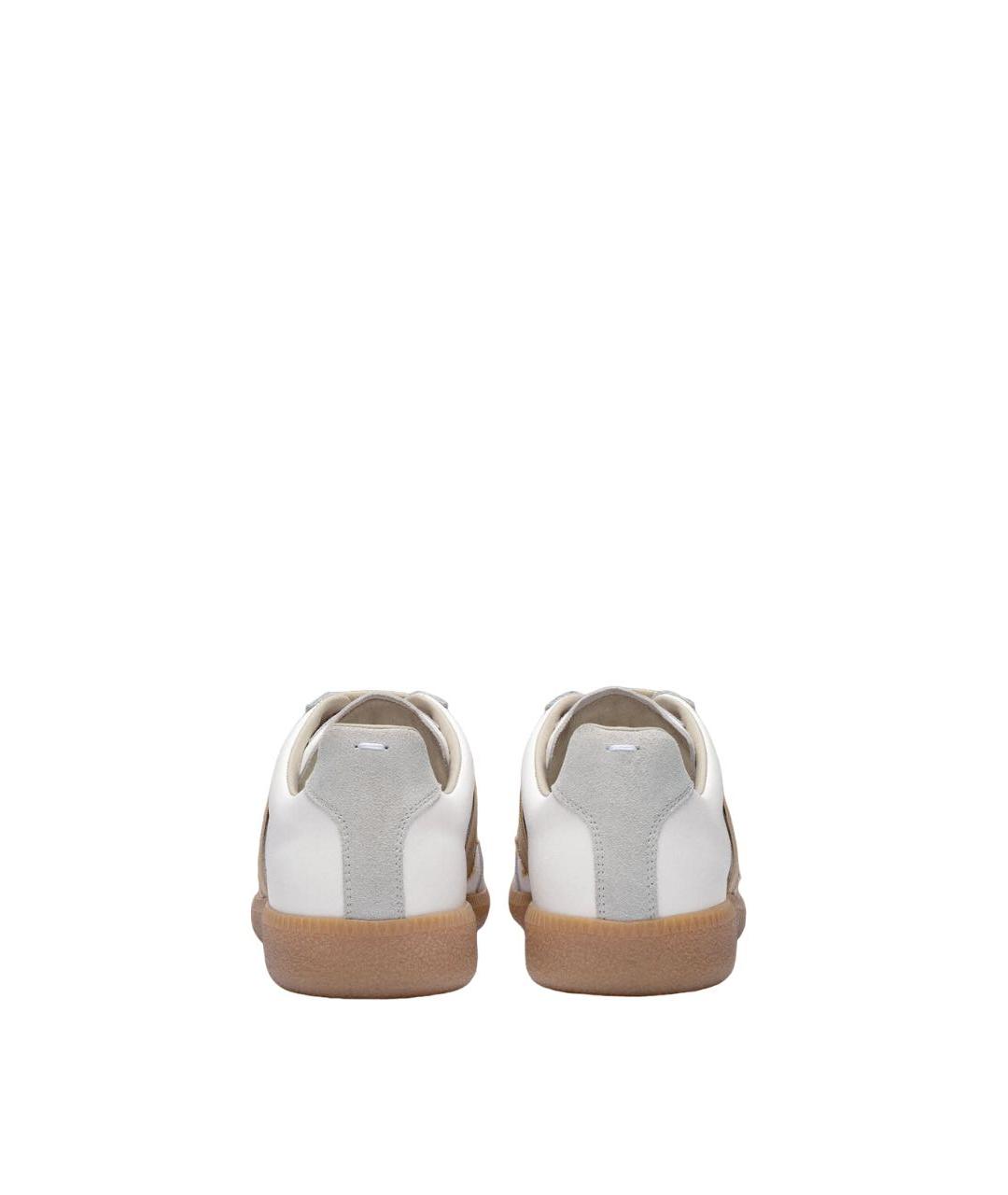 MAISON MARGIELA Белые кожаные кеды, фото 6