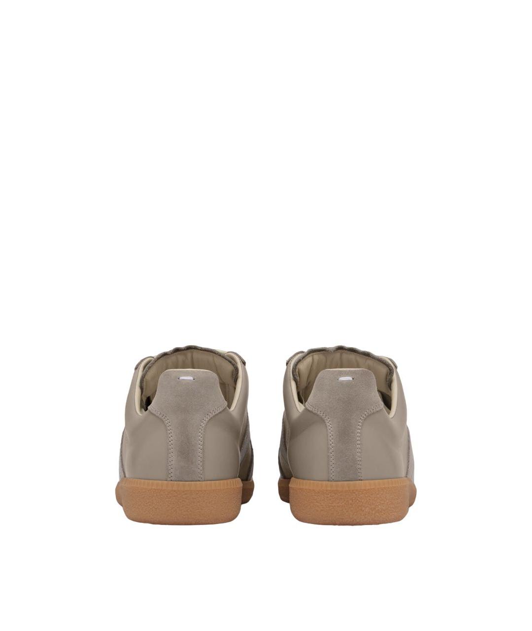 MAISON MARGIELA Серые кожаные кеды, фото 5