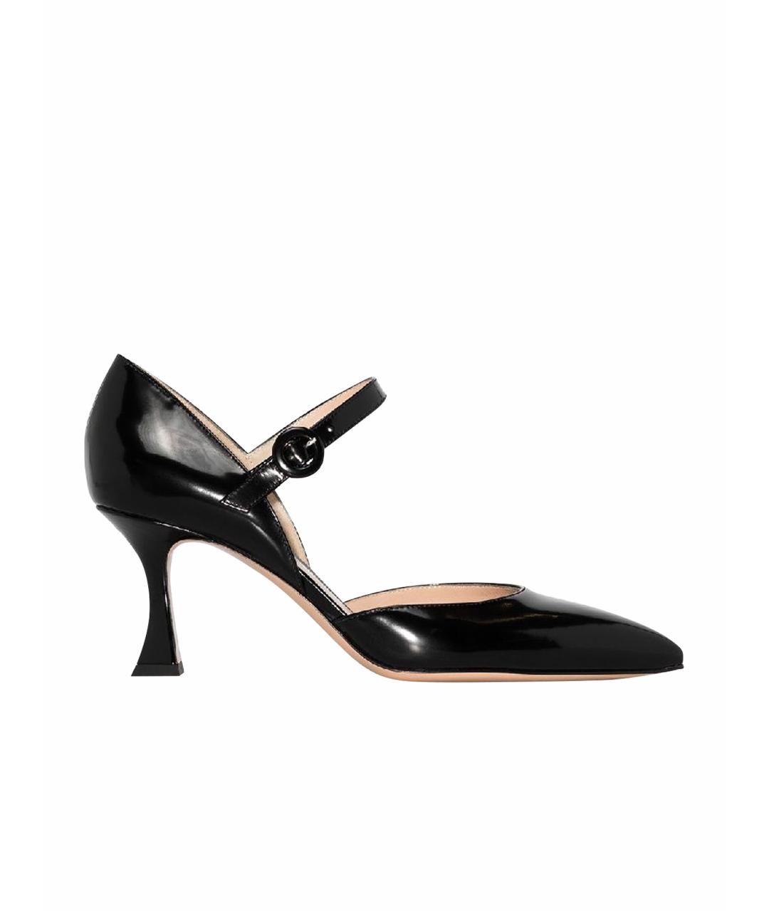 GIANVITO ROSSI Черные кожаные туфли, фото 1
