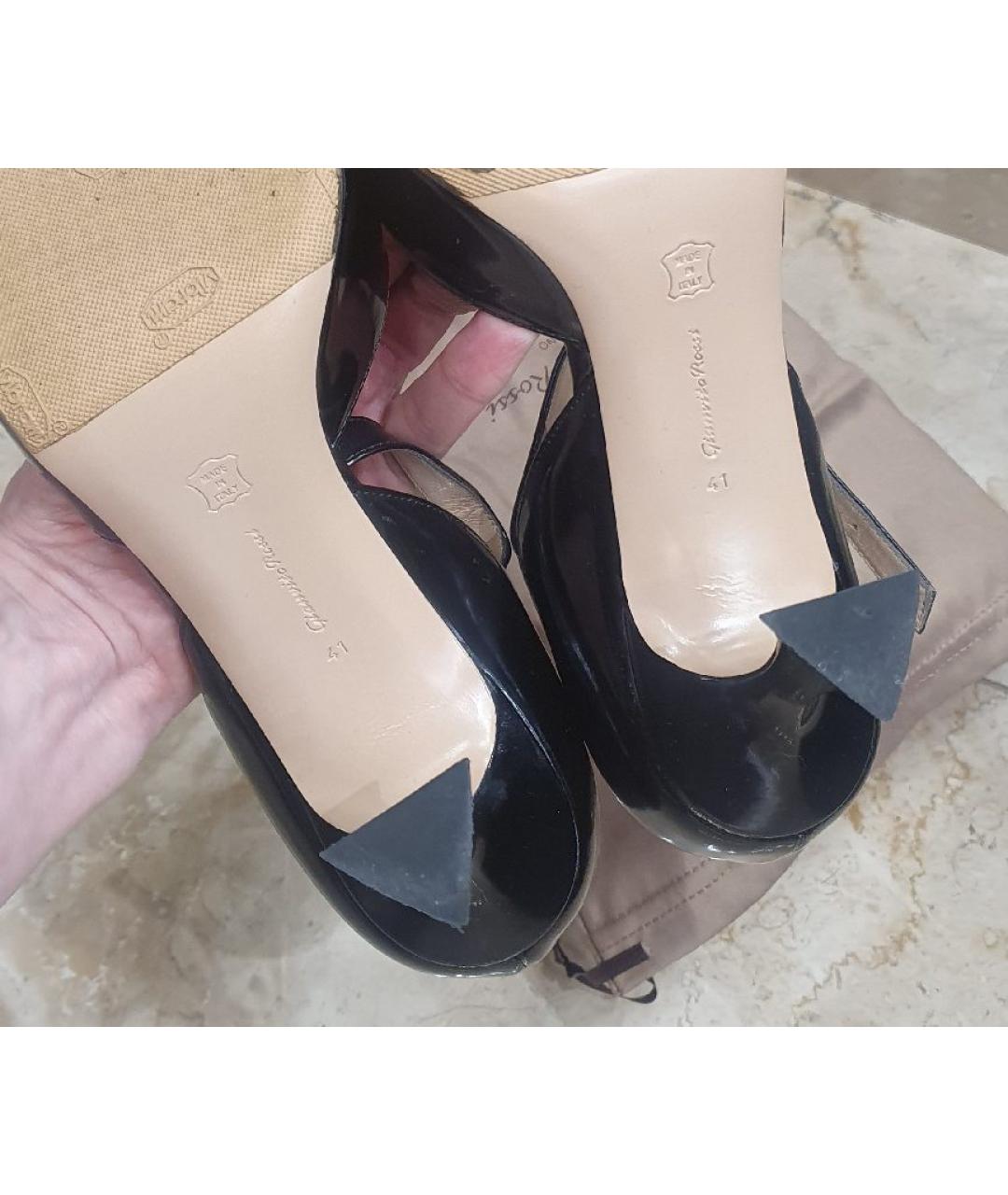 GIANVITO ROSSI Черные кожаные туфли, фото 4