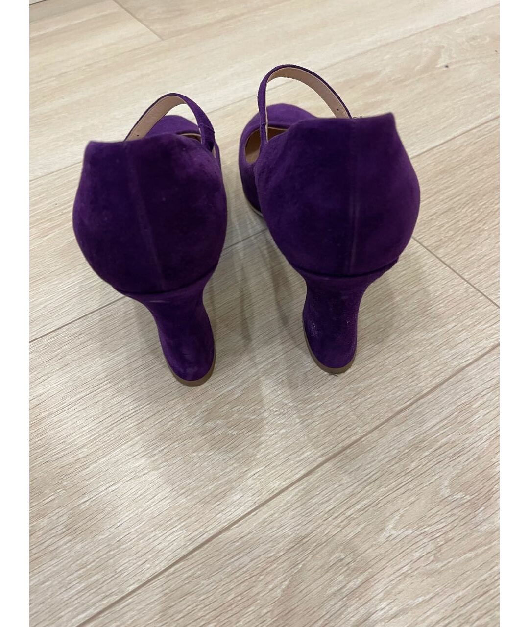 MIU MIU Фиолетовые кожаные туфли, фото 3