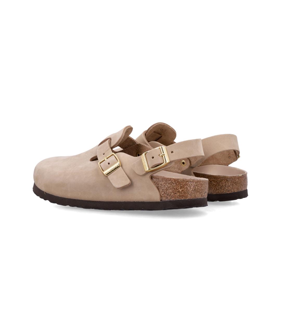 BIRKENSTOCK Бежевые замшевые сандалии, фото 4