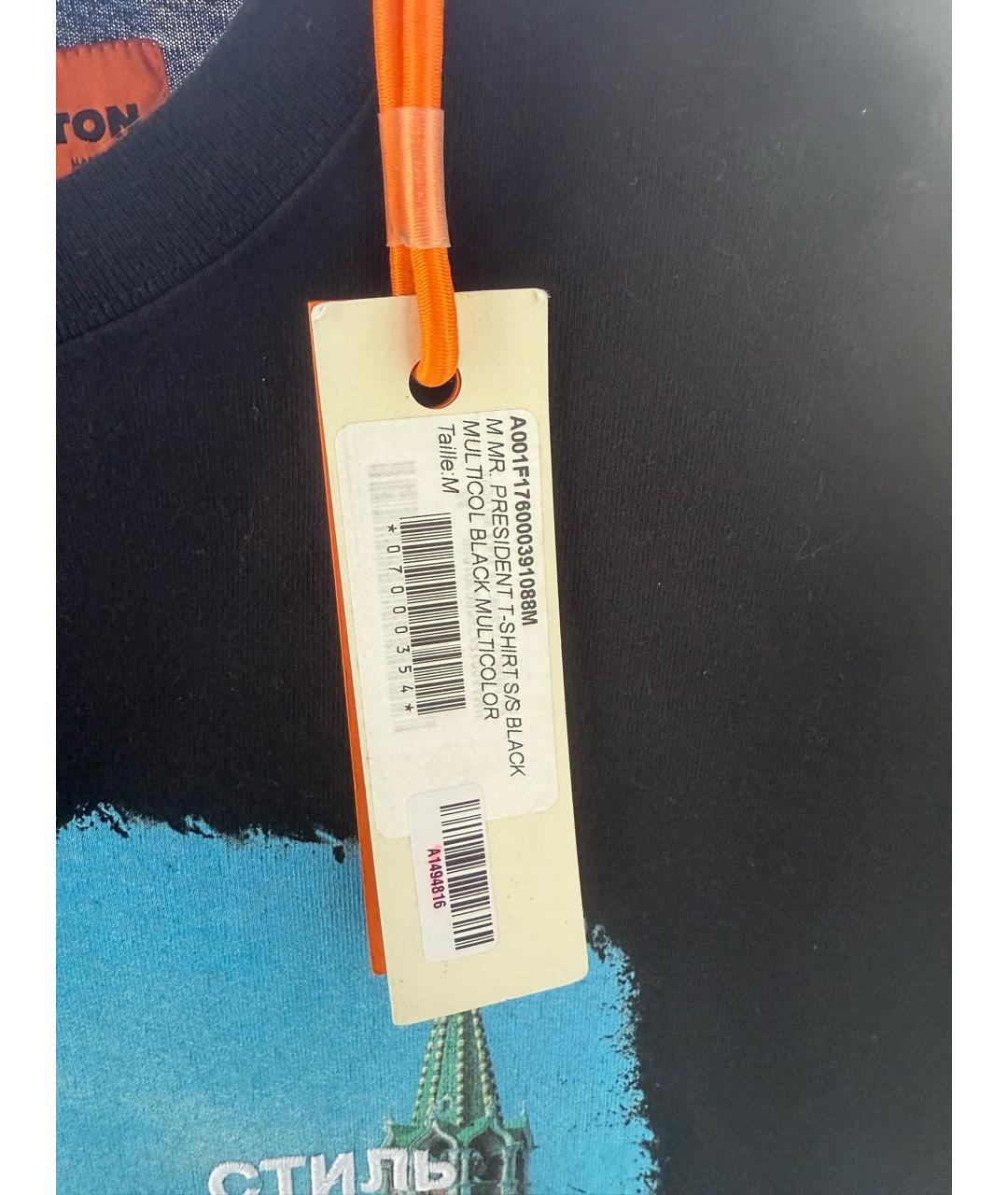 HERON PRESTON Черная хлопковая футболка, фото 4