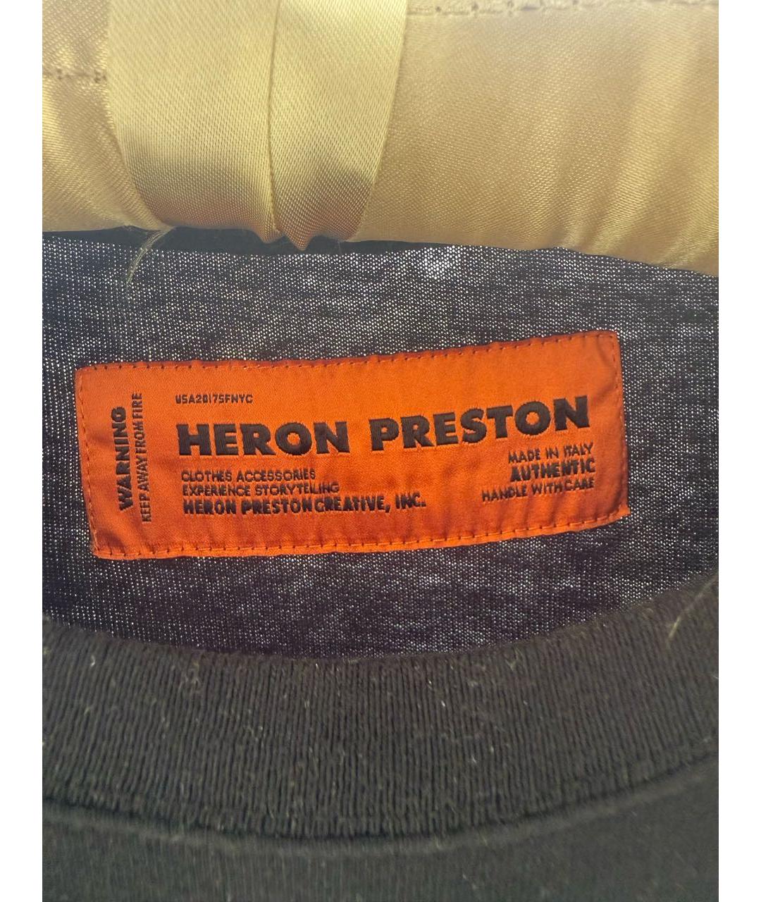 HERON PRESTON Черная хлопковая футболка, фото 3