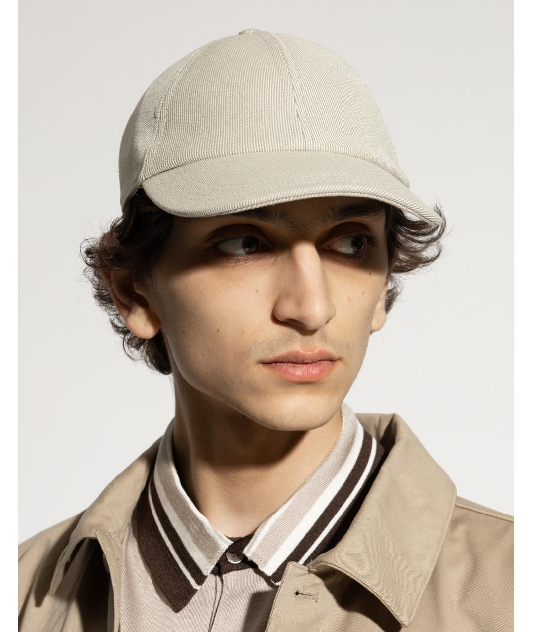 BURBERRY Серая хлопковая кепка/бейсболка, фото 4