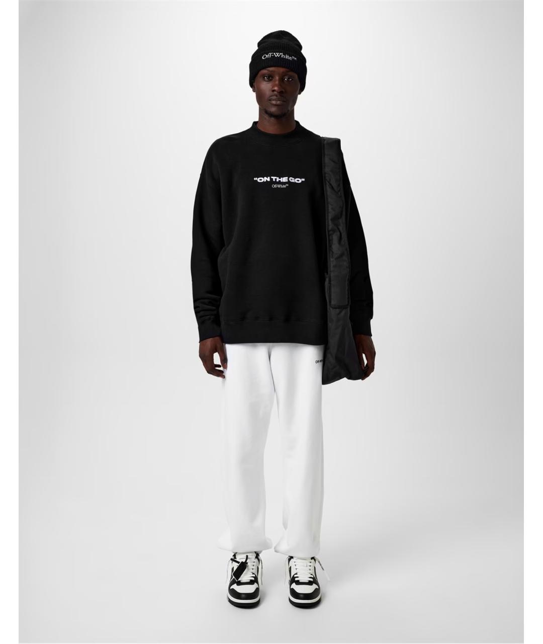 OFF-WHITE Черная синтетическая сумка тоут, фото 4
