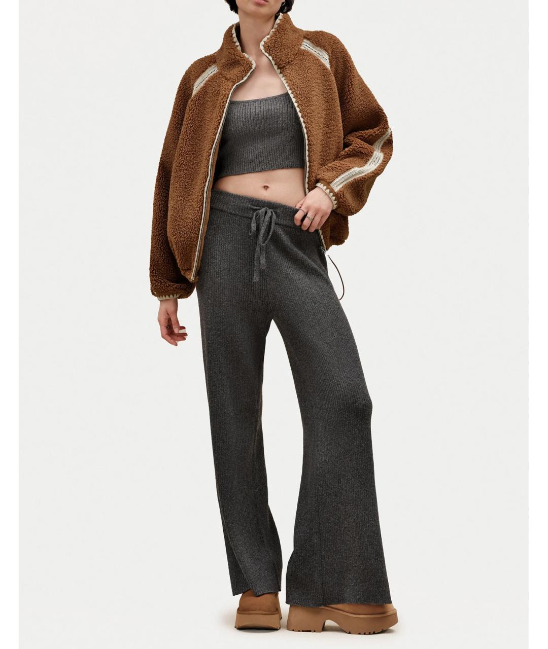 UGG AUSTRALIA Бежевые замшевые ботинки, фото 5